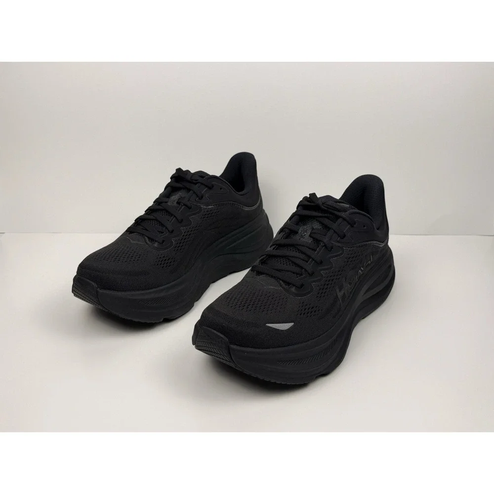 Hoka One One Bondi 9 Running Shoes Men's Size 10 D Triple Black 1162011-BBLC
